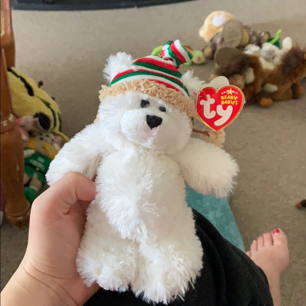Chillingsly polar bear beanie baby